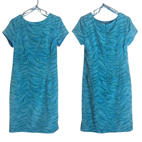 100% Silk Mermaidcore Sheath Dress 3/4 Zip Women's Size 8 - Picture 1 of 8